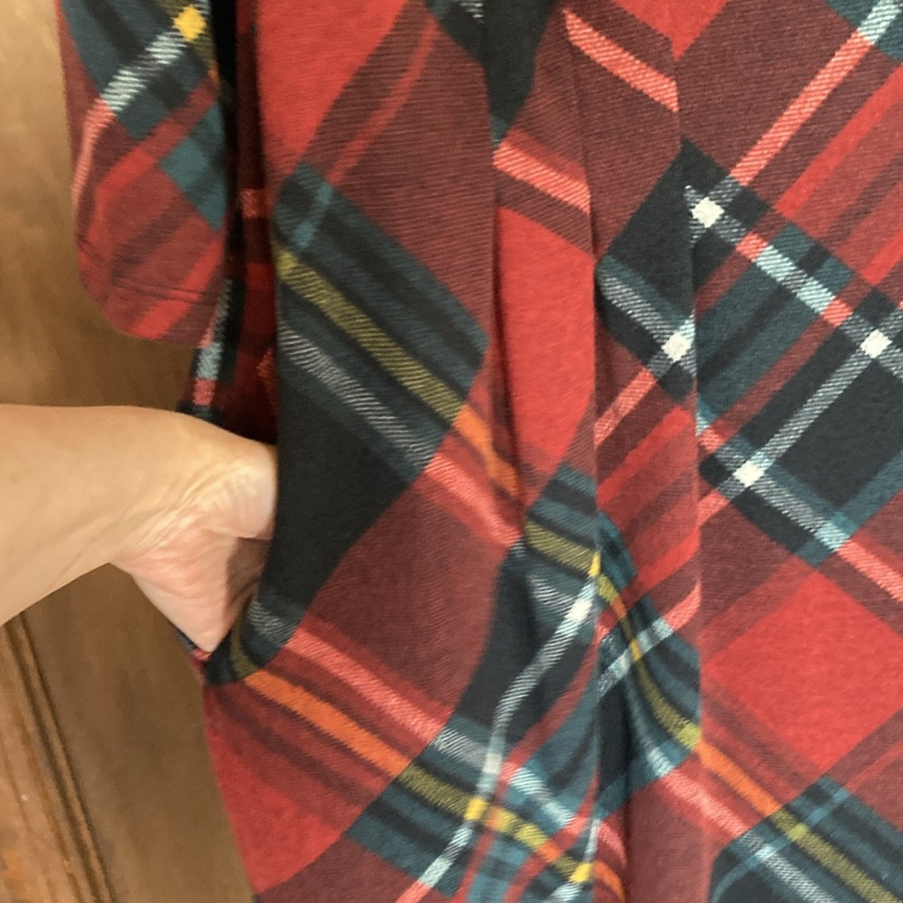 Connected dress plaid print w pockets some stretch casual office 18W - Picture 15 of 17
